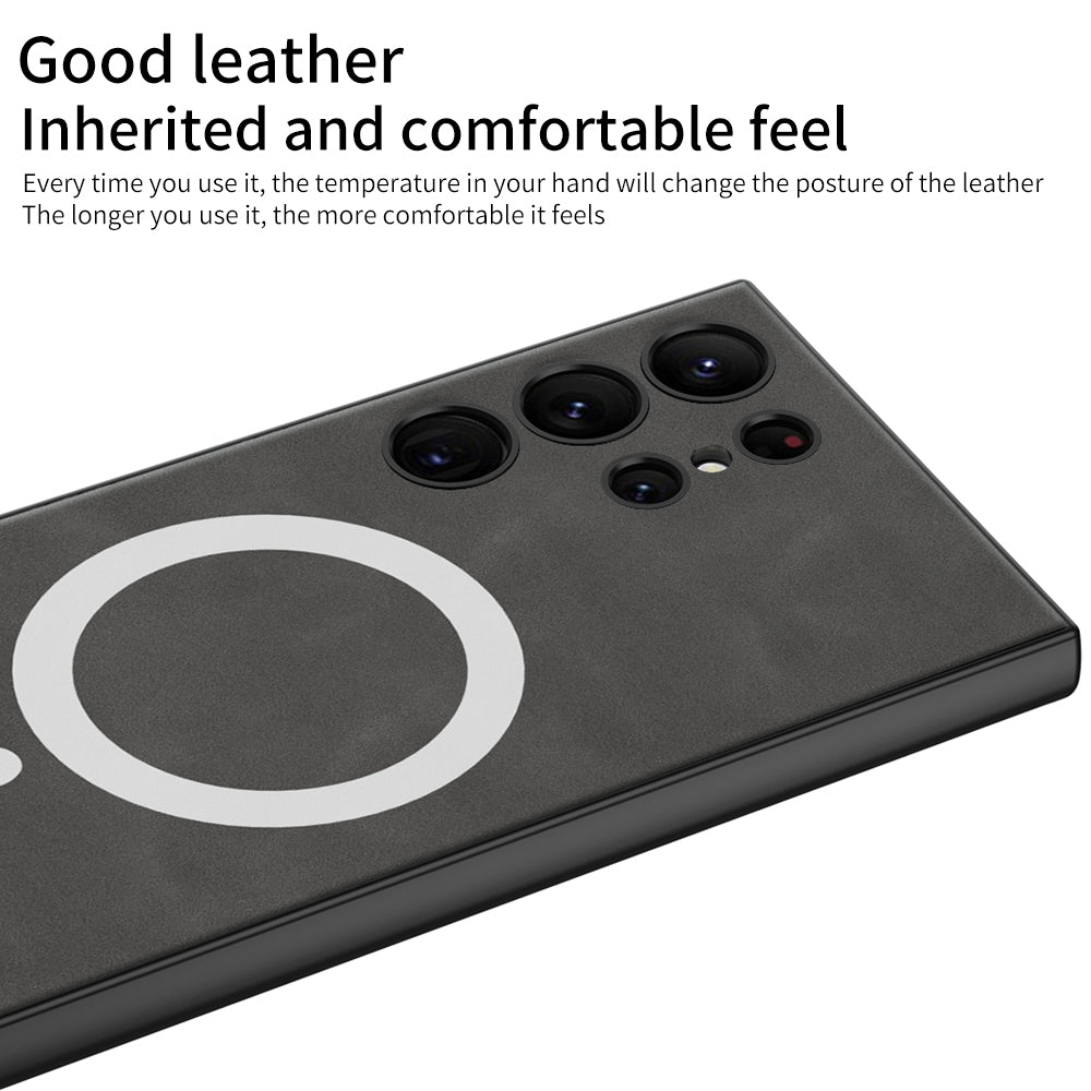 GKK til Samsung Galaxy S23 Ultra kompatibel med MagSafe Matte Phone Case PU-læderbelagt TPU PC-bagcover GKK til Samsung Galaxy S23 Ultra kompatibel med MagSafe Matte Phone Case PU-læderbelagt TPU PC-bagcover